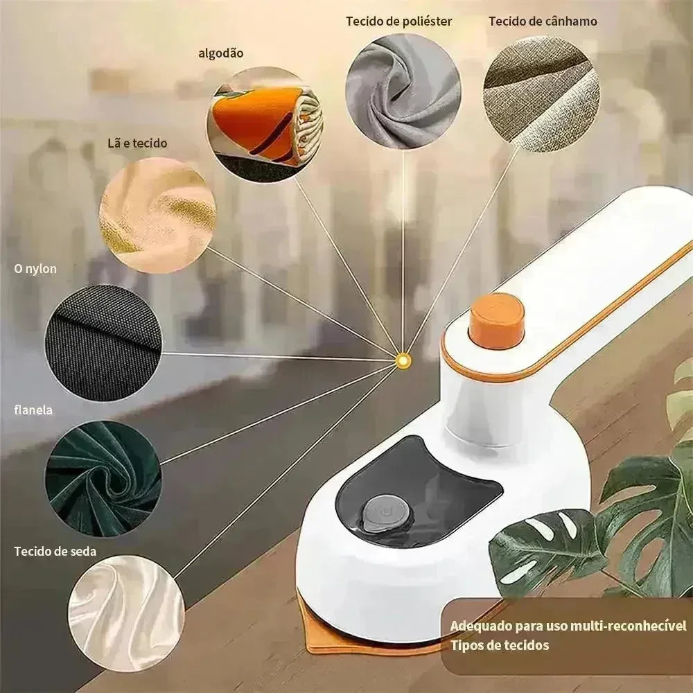 Ferro de Passar Roupa Portátil Bivolt | VapoPress Pro