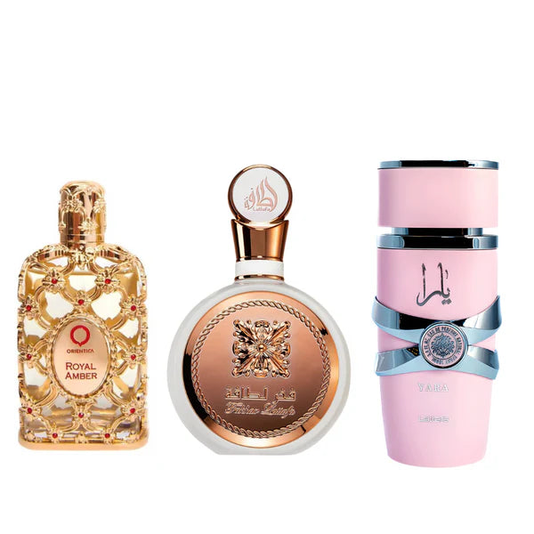 Promoção Pague 1 Leve 3 - Lattafa Yara, Fakhar e Royal Amber - 100ml cada