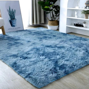 Tapete Felpudo Tie-dye Retangular para Decoração Moderna