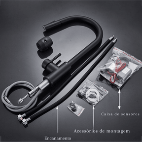 Torneira Gourmet Para Cozinha Com Sensor Touch Inteligente Extensível Gourmet Bancada