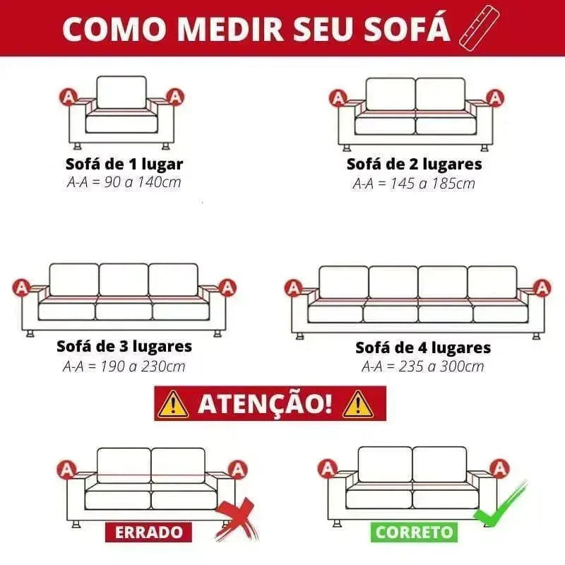 Capa de Sofá Antiderrapante em Algodão e Linho Cinza