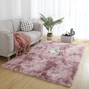 Tapete Felpudo Tie-dye Retangular para Decoração Moderna