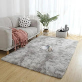 Tapete Felpudo Tie-dye Retangular para Decoração Moderna