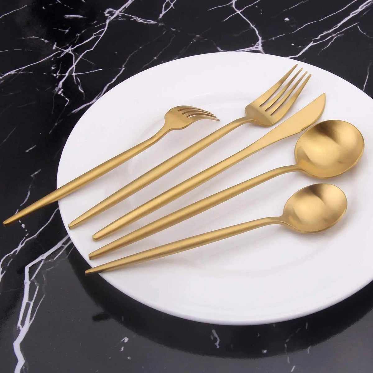 Conjunto de Talheres de Aço Luxo Inoxidável 24 Peças