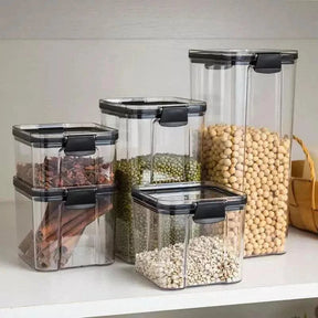 Potes Herméticos Transparente com Vedação para Mantimentos