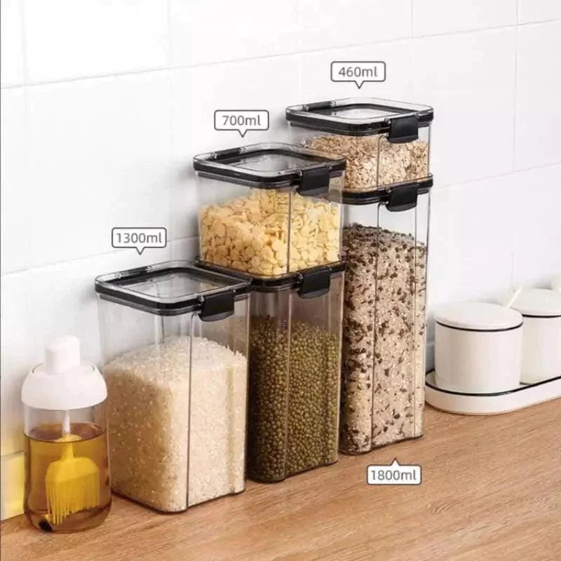 Potes Herméticos Transparente com Vedação para Mantimentos