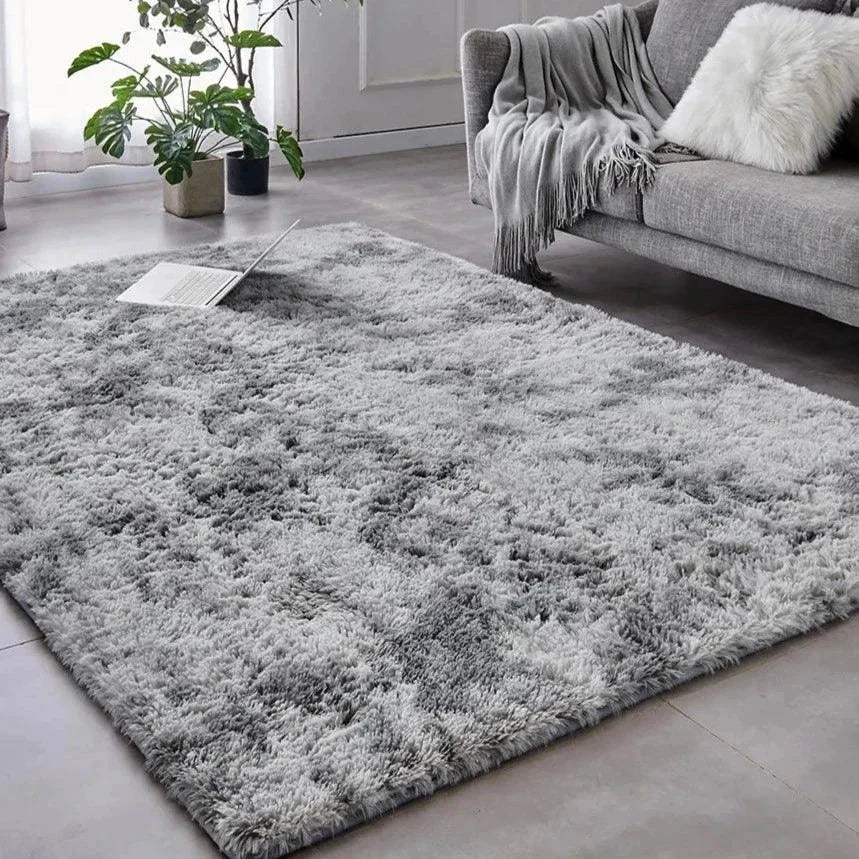 Tapete Felpudo Tie-dye Retangular para Decoração Moderna