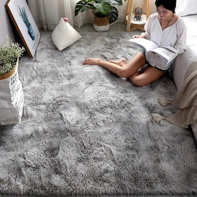 Tapete Felpudo Tie-dye Retangular para Decoração Moderna